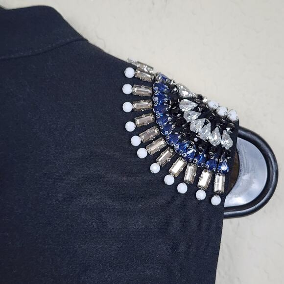 Wang Yu Embellished Size 4 Black Dress - Picture 8 of 10